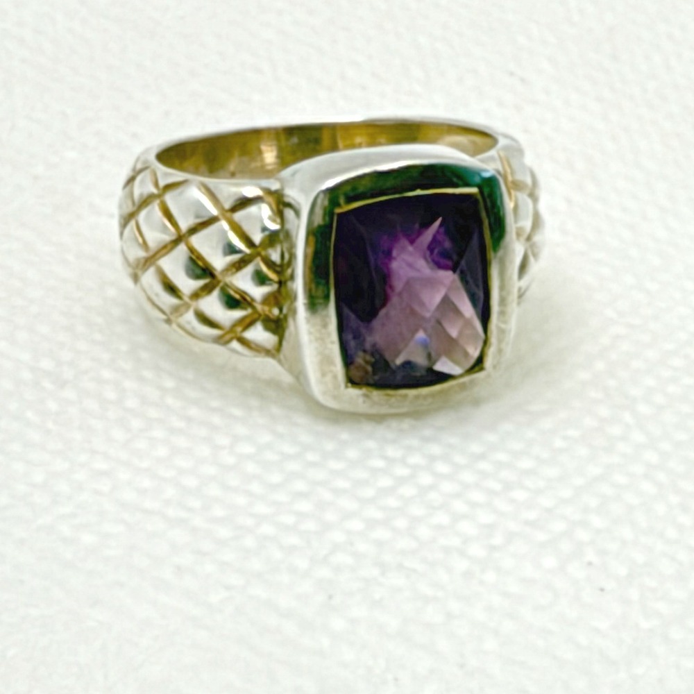 Amethyst Sterling Silver Ring Size 7